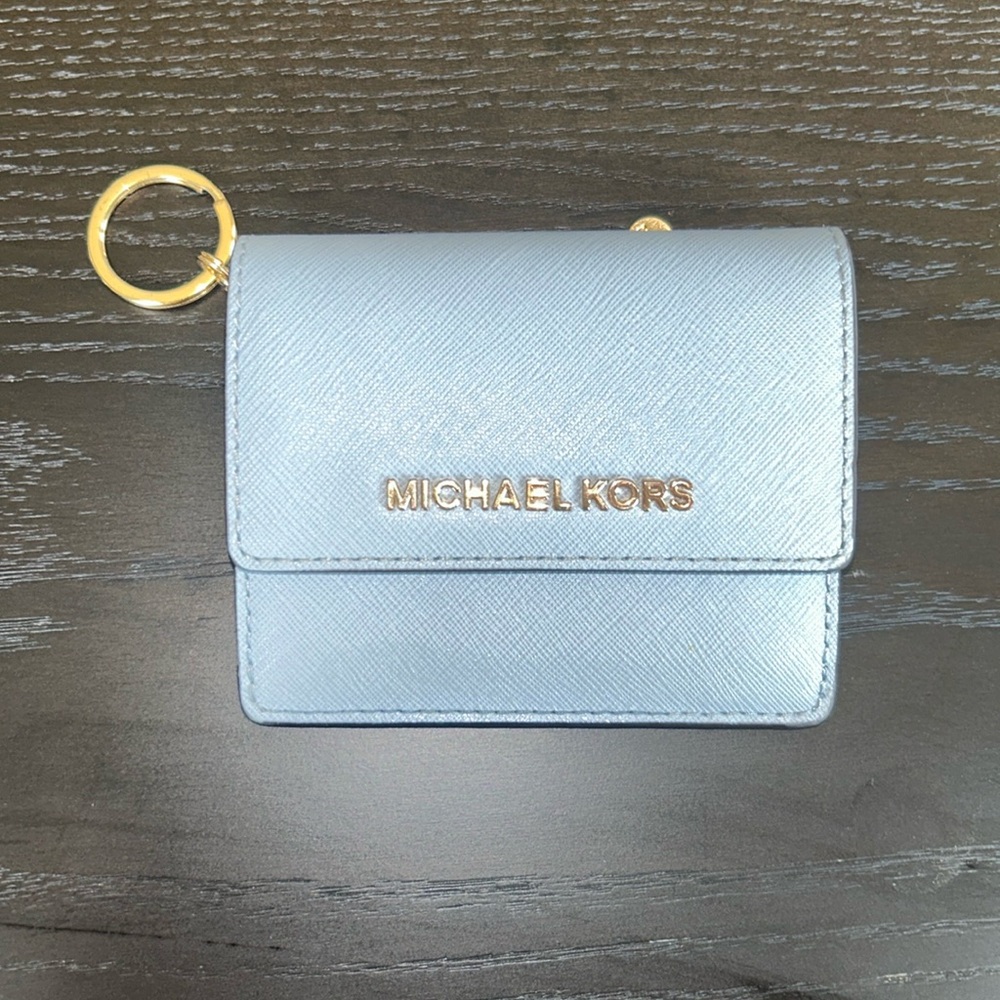 Michael Kors light blue wallet